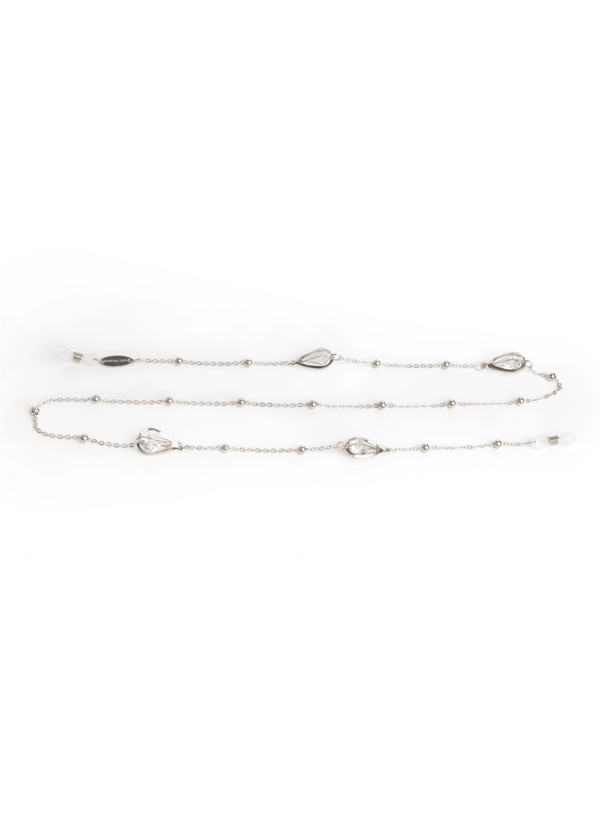 Catenella per occhiali Cristal argento